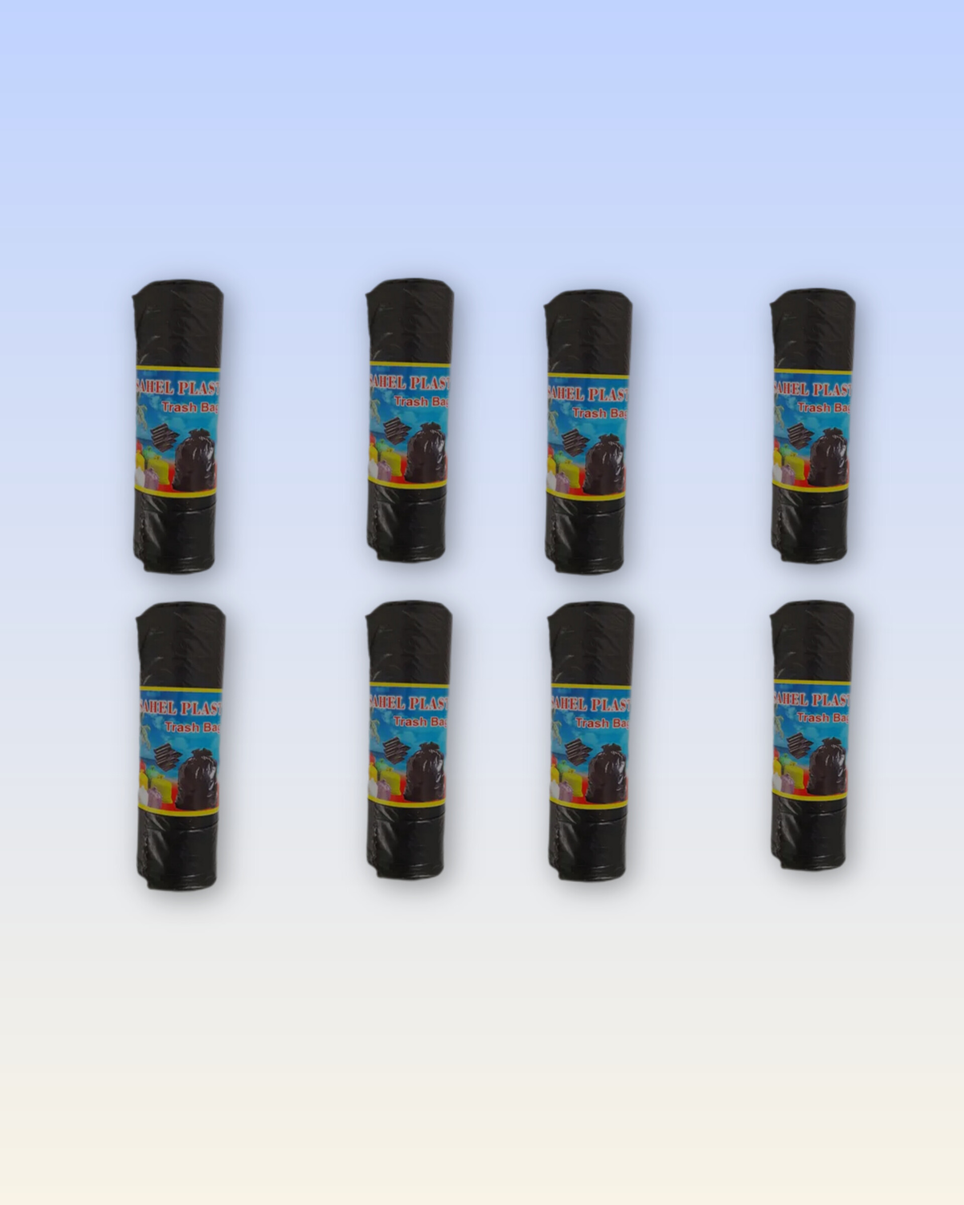 کیسه زباله مشکی ساحل پلاست سایز ۵۵/۷۰(متوسط خانگی) محتوی ۸عدد بسته ۸عددی