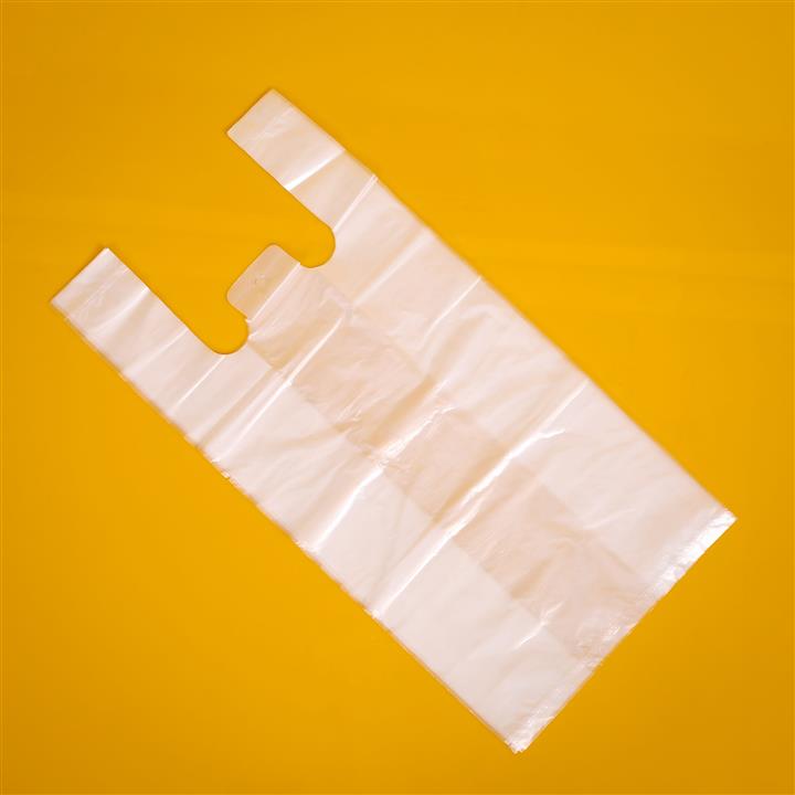 پلاستیک دسته دار سایز (۴۷×۳۷دوکیلویی) رنگ شفاف بسته یک کیلویی