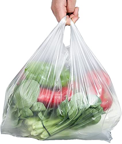 پلاستیک دسته دار سایز(۶۵×۵۵ ده کیلویی)رنگ شفاف بسته یک کیلویی