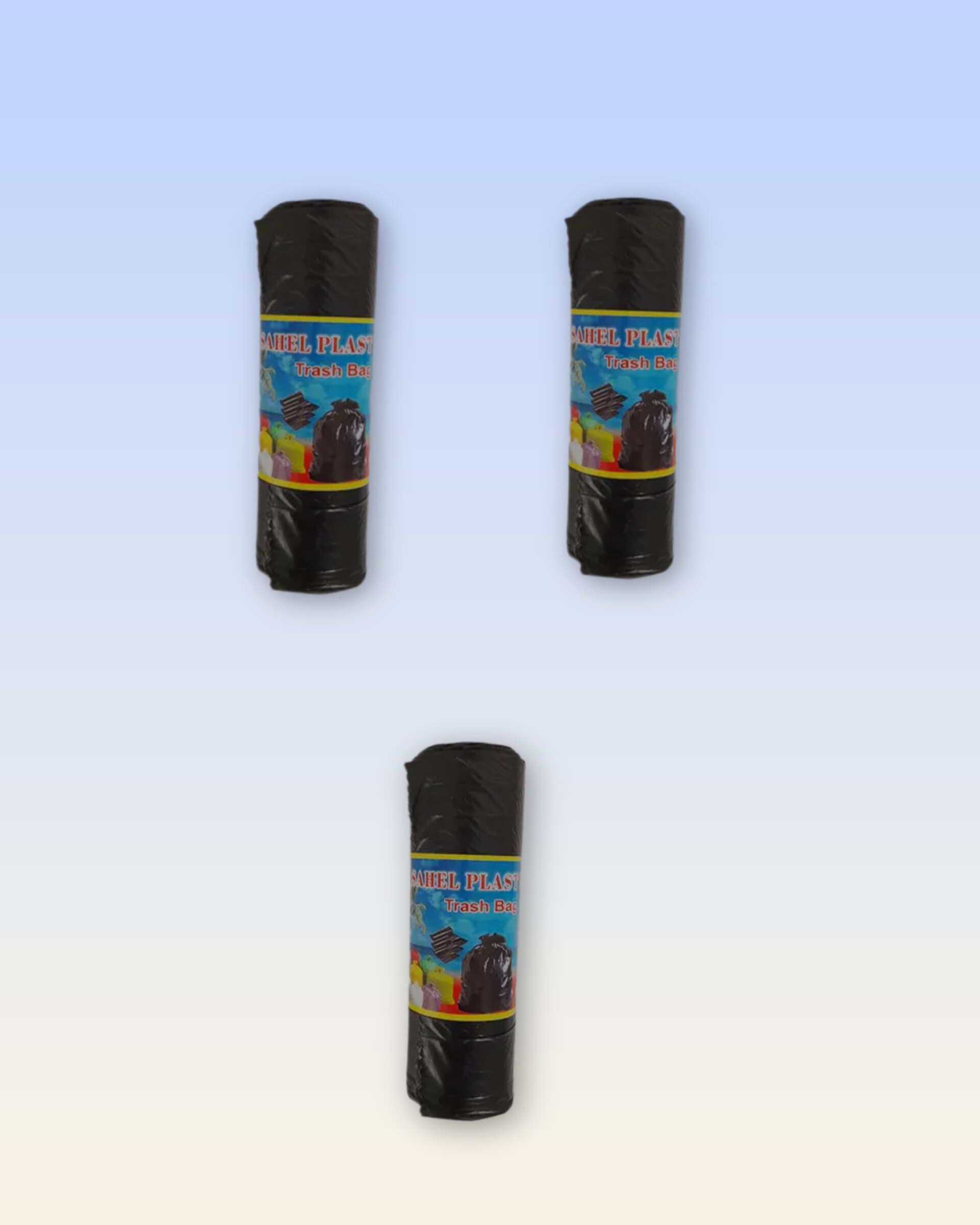 کیسه زباله مشکی ساحل پلاست سایز ۵۵/۷۰(متوسط خانگی) محتوی ۸ عدد بسته ۳ عددی